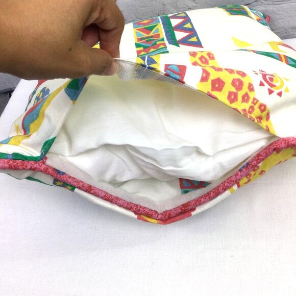 Jungle Animal Nursery Children’s 17” x 17” Handmade Throw Pillows Bundle of Two - Picture 6 of 9